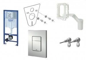 Grohe Rapid 5w1 zestaw podtynkowy przycisk chrom mat 39449000 39449000