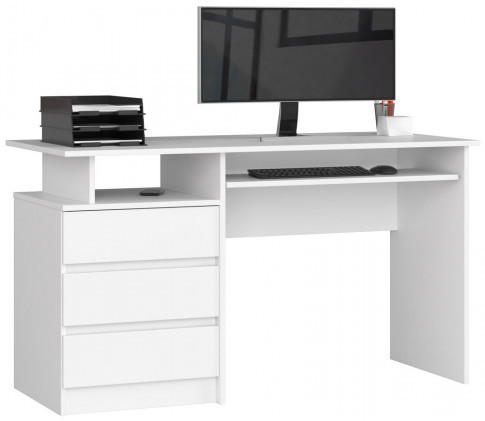 Białe biurko komputerowe skandynawskie A0-D61