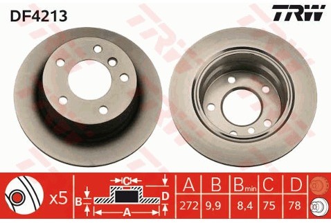 TRW Tarcza hamulcowa DF4213
