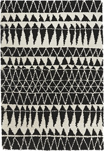 Mint Rugs Mint rugs 102770 stylowy dywan verlours Deep-pile Inspire, polipropylen, czarna, 150 x 80 x 3.5 cm 102770