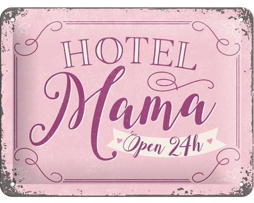 Art Nostalgic 26197 Word Up Hotel Mama, tabliczka blaszana, 15 x 20 cm 26197