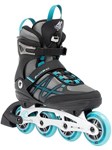 K2 Skate Alexis 80 ALU damskie łyżworolki szare cyjan 30G0417 30G0417