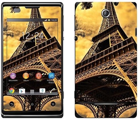 Sony Royal Sticker Royal tatuaż ścienny RS. 64542 samoprzylepny do Xperia E z motywem wieży Eiffla RS.64542