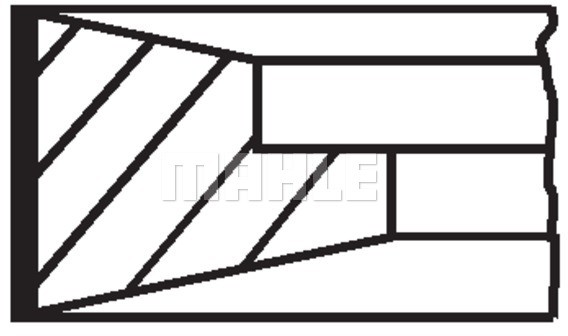 MAHLE PIERŚCIENIE TŁOKA 15110N0 MAHLE 93/2.5-2-3 STD VW LT 2.8TDI MAHLE 15110N0