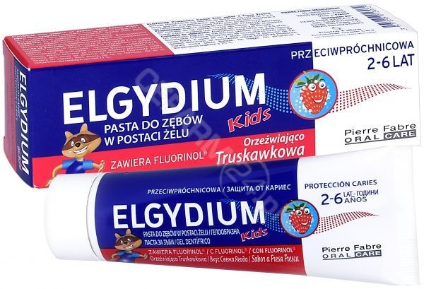 PIERRE FABRE Pasta do zębów elgydium kids 2-6 orzeźwiająco truskawkowa 50 ml