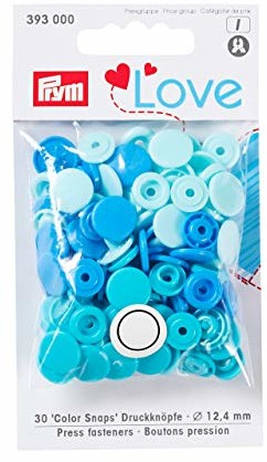 Prym Love przycisk Color KST 12,4 mm niebieski, poliester, 12,4 mm cm