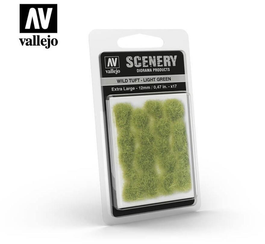 Vallejo Kępki samoprzylepne jasno zielone - Wild Tuft Light Green 12mm / 35 szt. Vallejo SC426