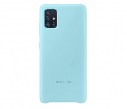 SAMSUNG Etui Silicone Cover Galaxy A51 Niebieski EF-PA515TLEGEU