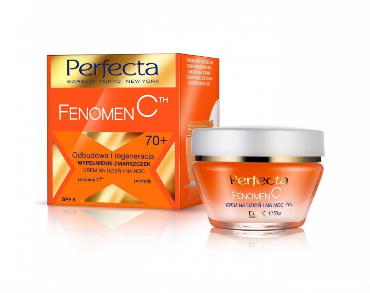 DAX Cosmetics Perfecta Fenomen C 70+ Krem Odbudowa,regeneracja i wypełnienie zmarszczek na dzień i noc 50ml