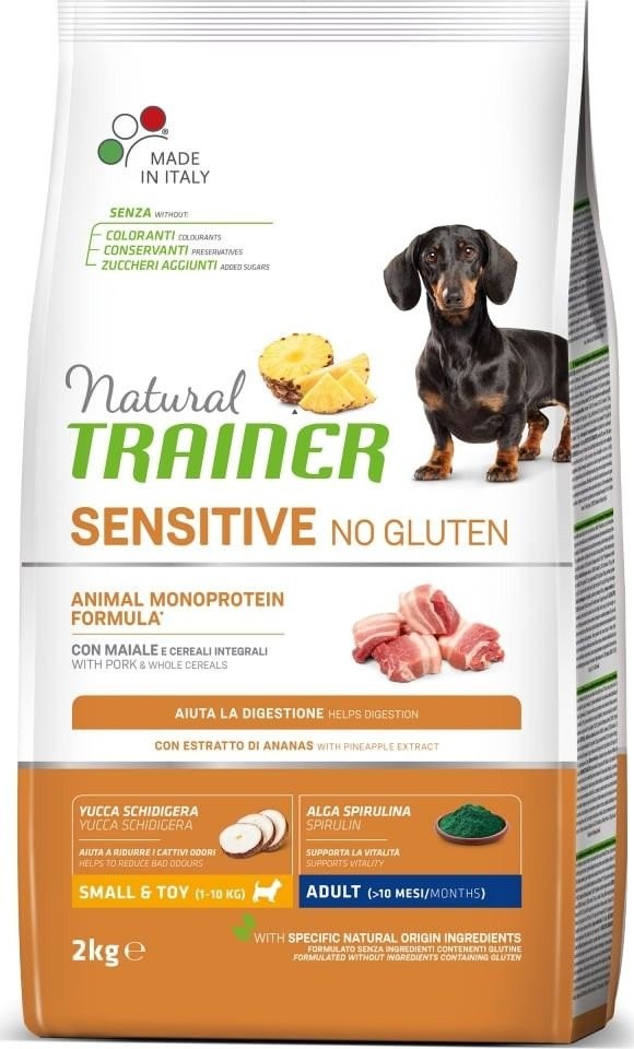 Trainer Natural Karma dla psów dorosłych ras małych Sensitive No Gluten Mini Adult Wieprzowina 2 kg