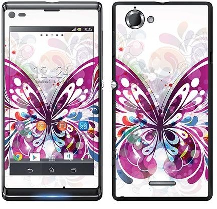 Sony Royal Sticker Royal tatuaż ścienny RS. 36334 samoprzylepny do Xperia L z motywem motyla wektora RS.36334