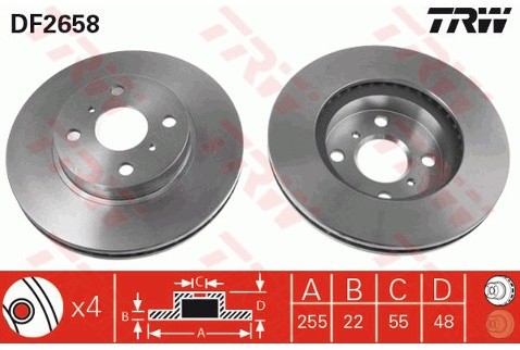 TRW Tarcza hamulcowa DF2658