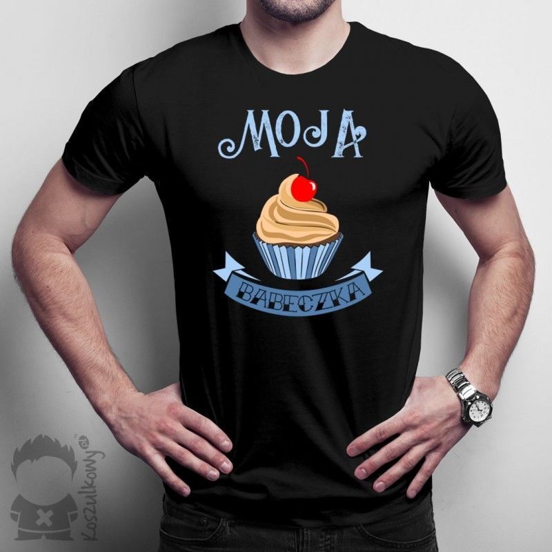 Moja babeczka - męska koszulka z nadrukiem