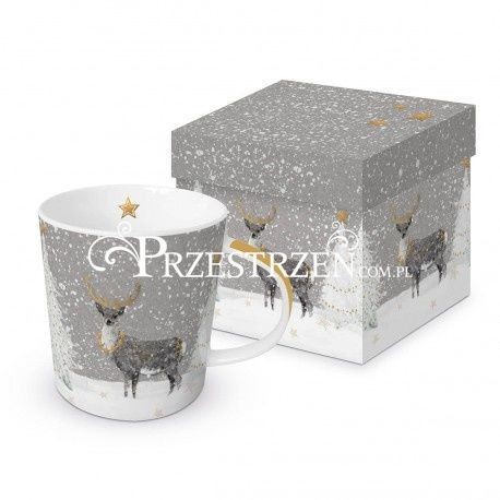 DUŻY KUBEK PORCELANOWY Zimowa cisza - Jeleń 603775