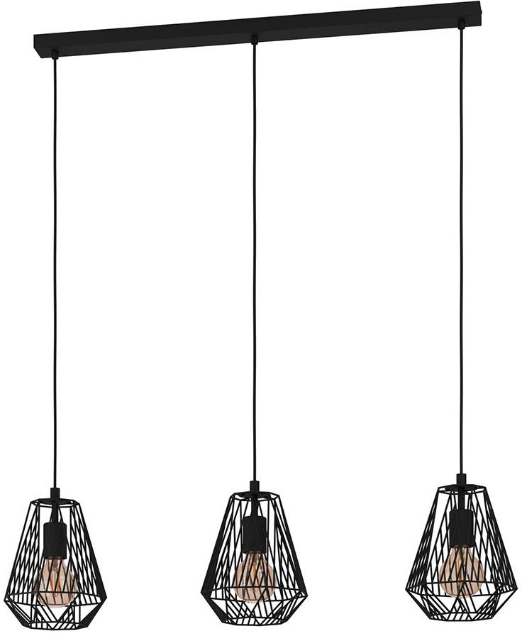 Eglo 43693 - Żyrandol na lince STYPE 3xE27/40W/230V czarny