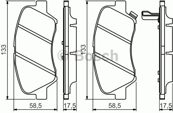 Bosch Zestaw klocków hamulcowych, hamulce tarczowe 0 986 494 563