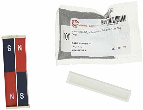first4magnets Magnes Expert Educational Alnico Bar Magnes & Iron Filings Zestaw - Nauka i edukacja (1 zestaw) F110-IRON-1