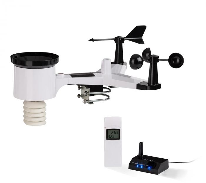 Waldbeck Waldbeck Halley profesjonalna stacja pogodowa meteorologiczna 6-w-1 pomiary wewnątrz i na zewnątrz wi-fi aplikacja WTH3-Halley