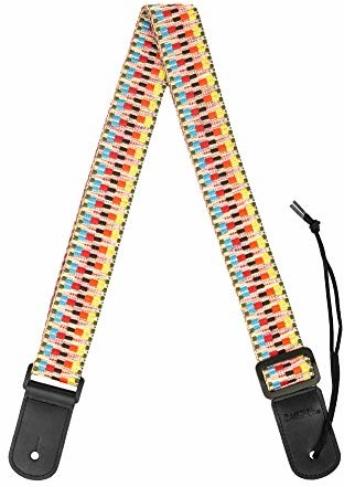 CASCHA CASCHA ukulele pasek, pasek do noszenia regulowany do 139 cm, żakard, tęczowy HH 2200 HH 2200