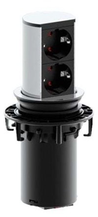 Bachmann Elevator safety socket 2x power port aluminum (928.002)