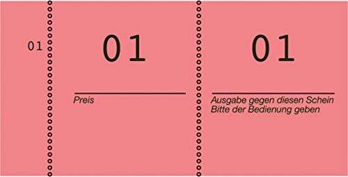 Avery Zweckform 869  10  1 blok z numerami, kompaktowy klawiaturę numeryczną, kolejno numerowane, różowy czerwona 4004182205518