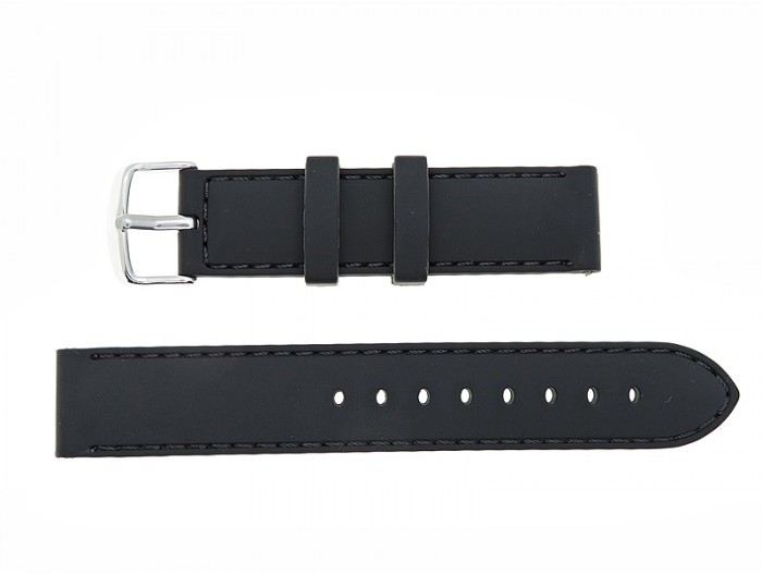 Tekla PASEK 22MM SILIKONOWY CZARNY S10