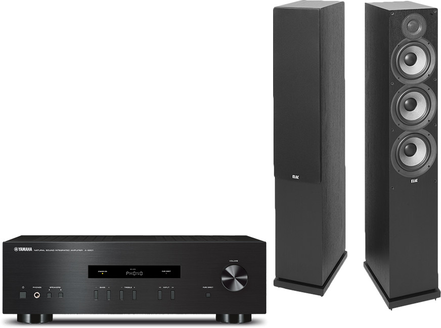 Yamaha A-S201 czarny) + ELAC Debut 2.0 F6.2 czarny)