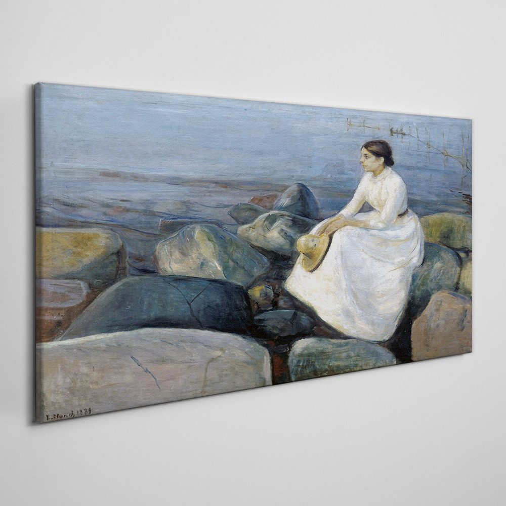 PL Coloray Obraz Canvas Lato noc plaża Edvard Munch 120x60cm