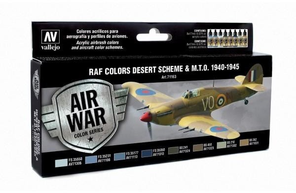 Vallejo Zestaw Air War 8 farb - WWII RAF Desert Vallejo 71163