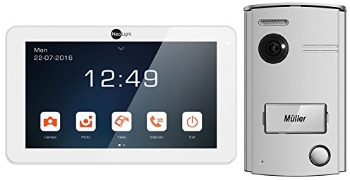 Euratech NeoLight Porta 7 wideo; wideodomofon ekran dotykowy o przekątnej 7 cali wyświetlacz HD technologia dwuprzewodowa stacja szerokokątna 120 °