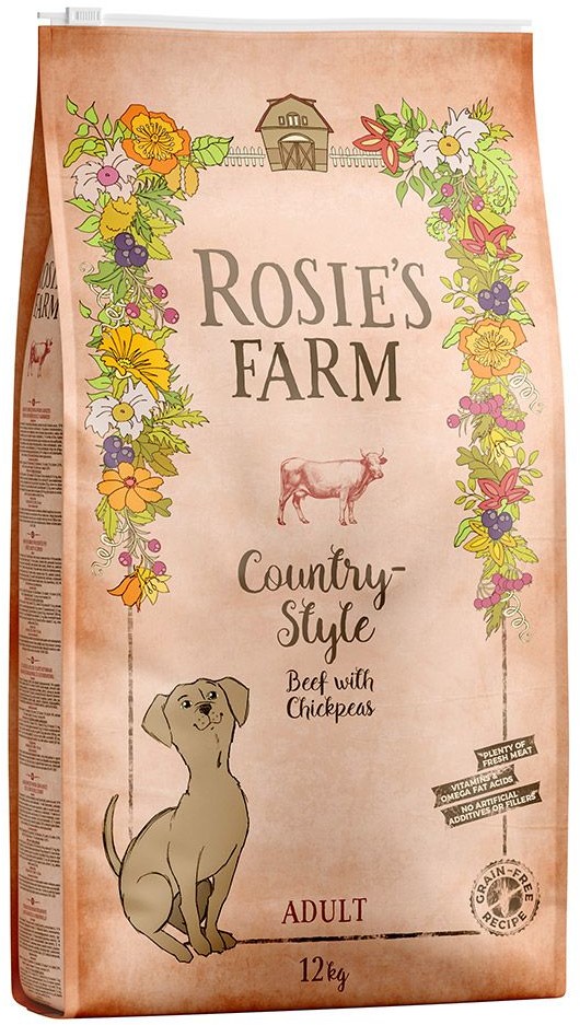   Rosie's Farm, 12 kg -Wołowina, bataty i ciecierzyca