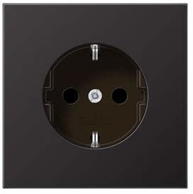 Jung JUNG gniazdo wtykowe z zestykiem ochronnym 16 A 250 V Serie LS Dark, 1 sztuki, AL 1520 D AL 1520 D