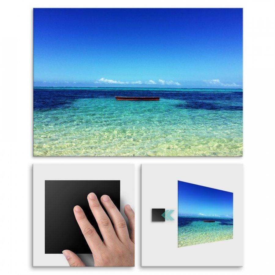 Pix4home Plakat metalowy piękno tropikalnej wody L POS-L-02059