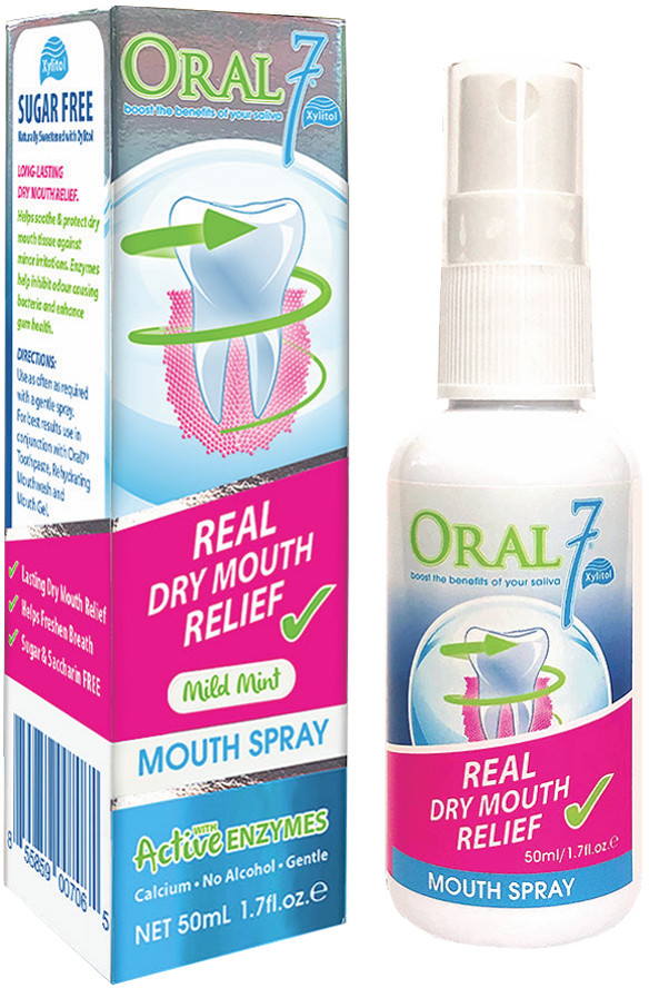 ORAL7 ORAL7 Spray 50ml - spray na suchość jamy ustnej o właściwościach nawilżających