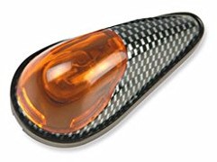 V PARTS 1 para kierunkowskazów uniwersalnych do motocykli P I A maxi w kształcie tropikalnego włókna węglowego dymnego 4577