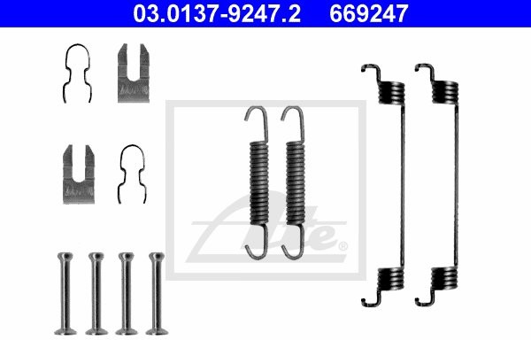 ATE ZESTAW INSTALACYJNY SZCZĘK 03.0137-9247.2 FORD KA 1.2 08- FIAT PUNTO 1.3D MJ 05-09