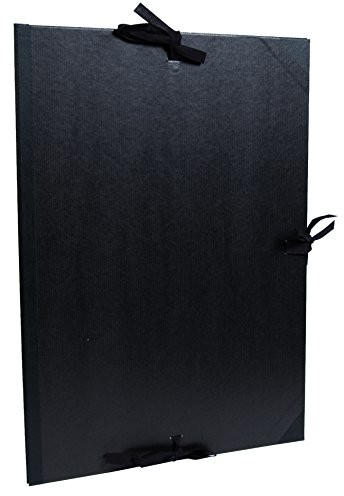 Clairefontaine Clairefontaine teczka z motywem kraft, 50 x 70 cm, 3 tasiemki z 3 klapkami - czarna 38815C