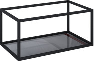 Elita 167666 STELAŻ PODSZAFKOWY 80 BLACK Z PÓŁKĄ SZKLANĄ