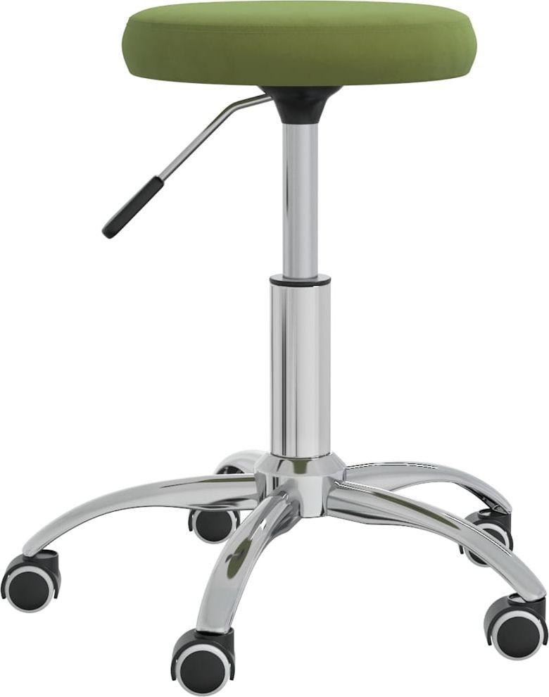 vidaXL Stołek do masażu obity aksamitem jasnozielony 3085656