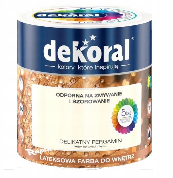 Dekoral Akrylit W 2,5L Delikatny Pergamin farba ma