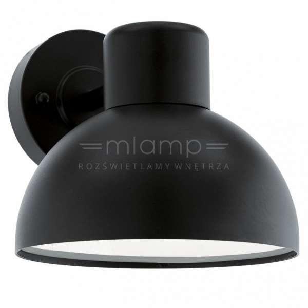 Eglo Elewacyjna LAMPA zewnętrzna ENTRIMO 96207 ścienna OPRAWA ogrodowa KINKIET kopuła outdoor IP44 czarna 96207