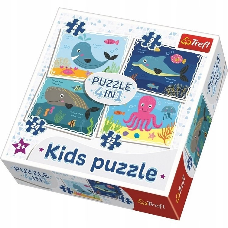 Trefl Moje Pierwsze Puzzle 4w1 Ocean Baby 2+ 8484294894