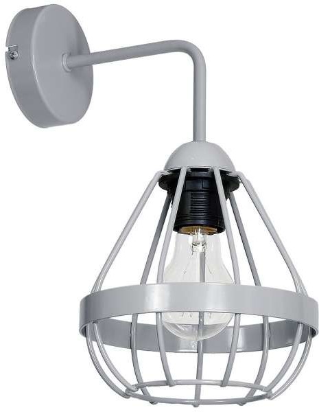 Milagro Kinkiet LAMPA ścienna CAGE 678 metalowa OPRAWA druciana klatka loft szara 678