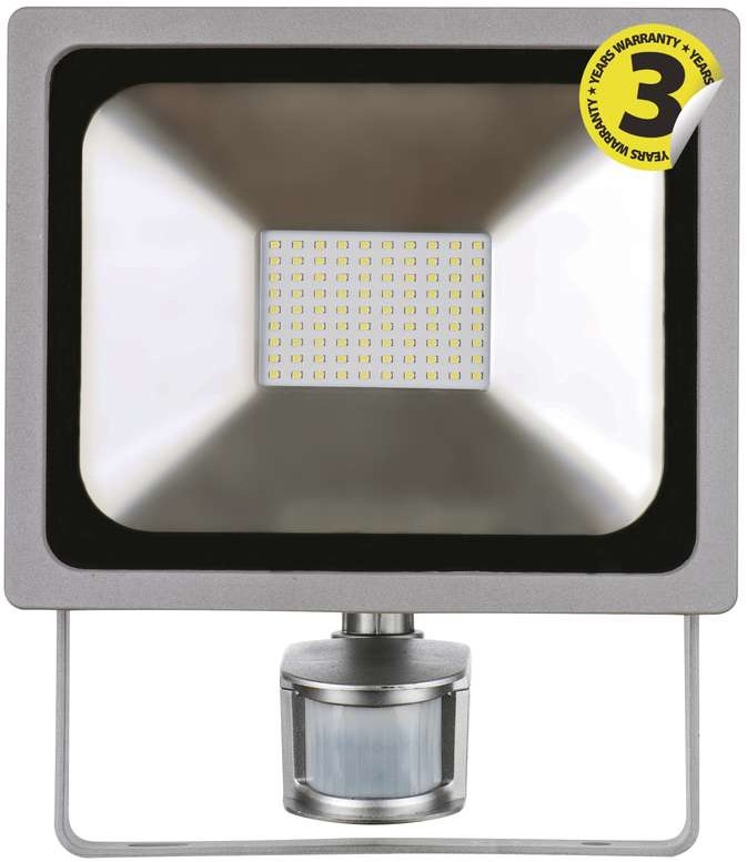 Emos Naświetlacz LED z czujnikiem ruchu PROFI 50W Szary ZS2740