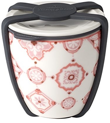 Villeroy & Boch to go Rose obudowa S, naczynia z wysokiej jakości porcelany premium w kolorze zielonym, 80 ML, czerwony, 7.3 x 7.3 x 8.1 cm 10-4228-3696