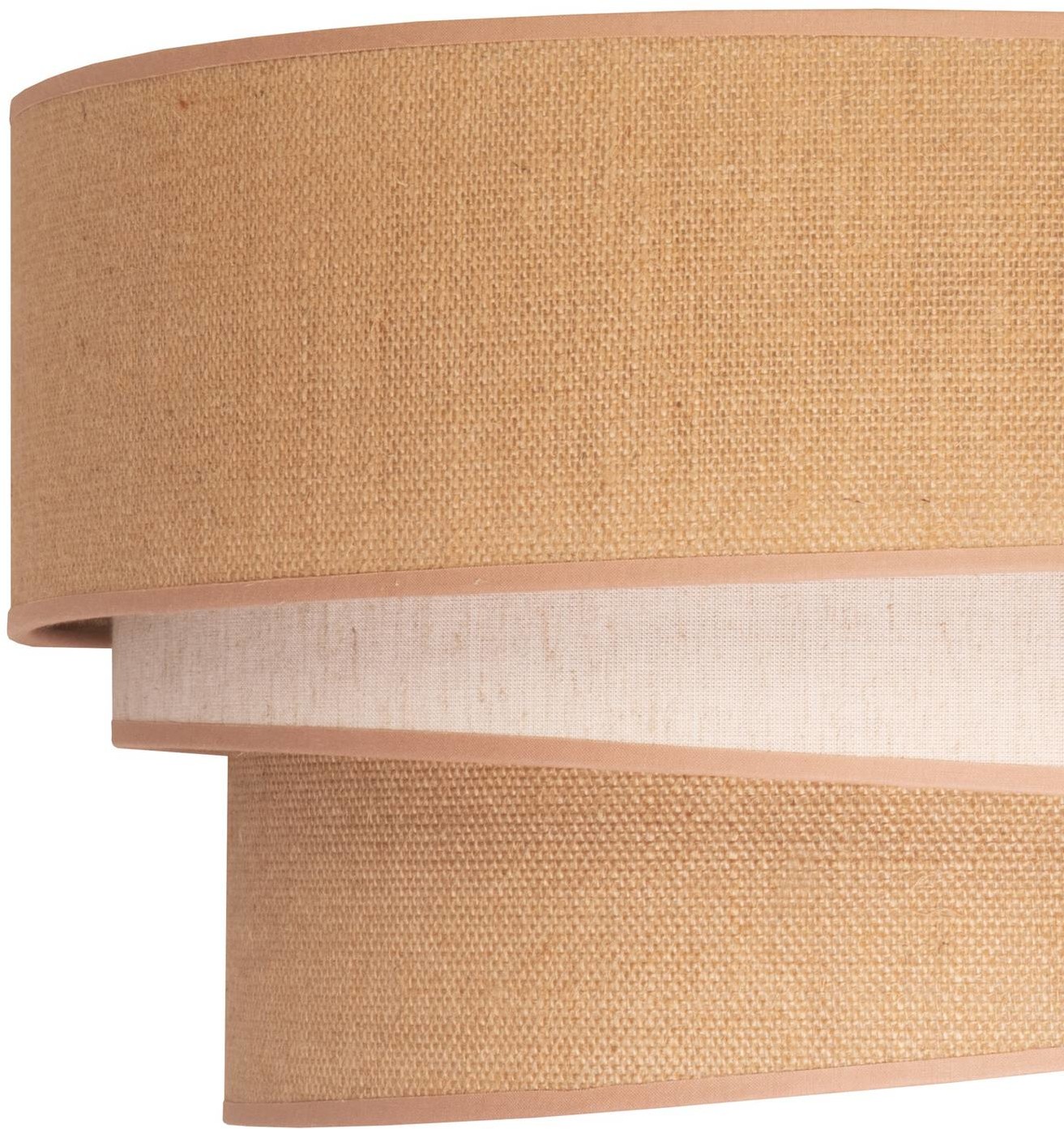 Trio Euluna Lampa sufitowa jute, brązowa/biała, 45cm