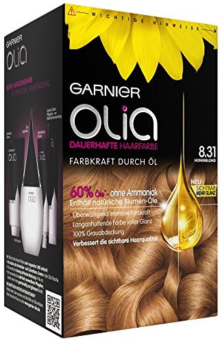 Garnier Olia Coloration/zabarwienie do włosów zawiera 60% do włosów z kwiatami siła oleje zapewnia intensywne kolory bez amoniaku 3 X 1 sztuki 93381