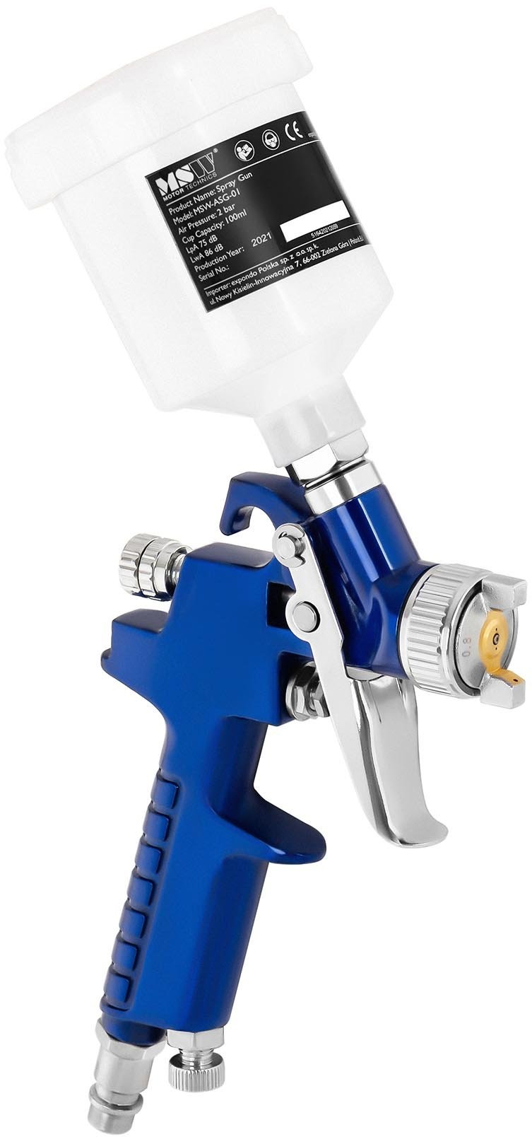 MSW Pistolet do malowania 100 ml 3 bar MSW-ASG-01