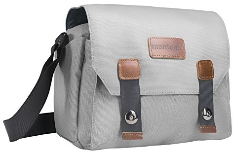 Mantona torba na aparat Milano Piccolo Szary 21644