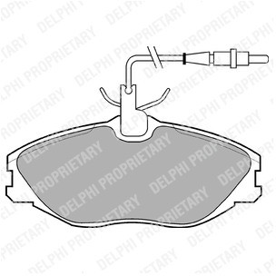 DELPHI Zestaw klocków hamulcowych, hamulce tarczowe LP986